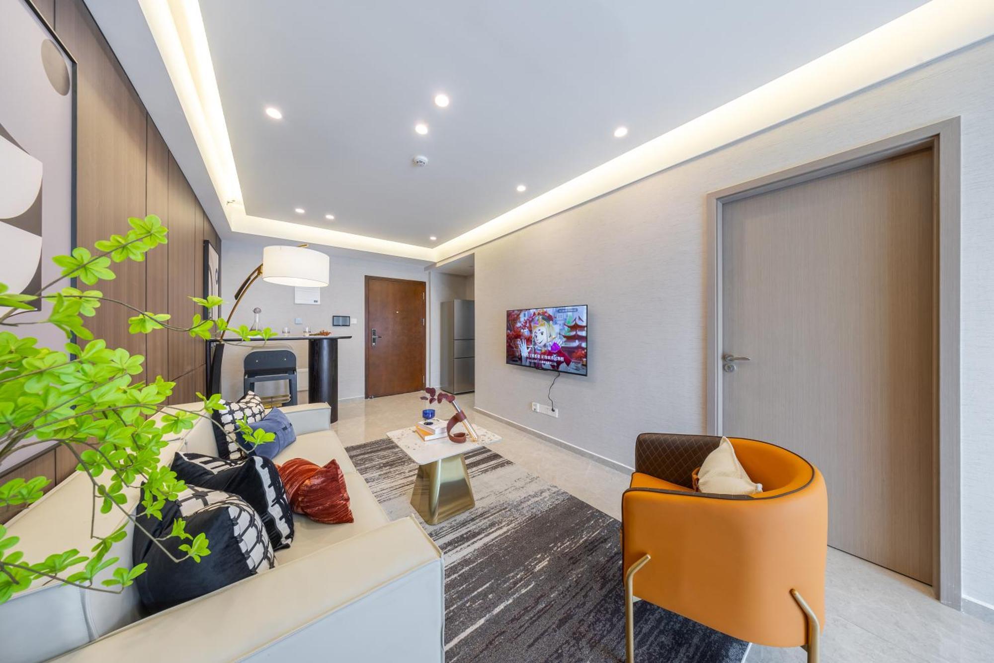 Boruisi Video And Audio Light House - Shenzhen Convention And Exhibition Center Gangxia Metro Station Aparthotel Exteriör bild